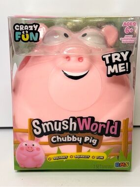 RMS SmushWorld Jumbo Squeezy Chubby Pig Squishy Toy Tik Tok Viral